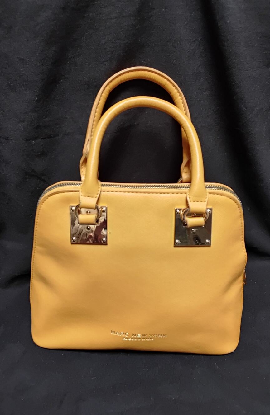 Marc New York Andrew Marc mustard yellow dome satchel purse New